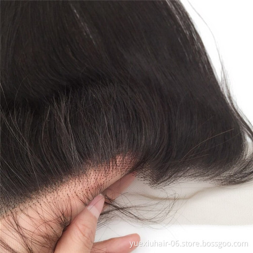 Top Quality Virgin Cuticle Aligned Hair Super Fine Swiss Lace HD Lace13x4 13x6 Frontal with Baby Hair